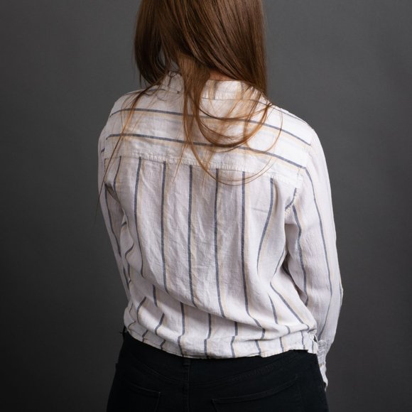 Blue Pin Stripe Button Down by Madewell - Picture 6 of 10